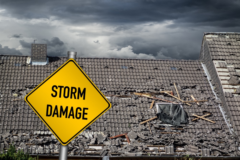 dealing storm damage roof
